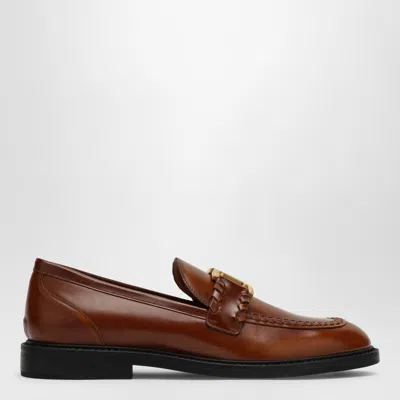 CHLOÉ TAN LEATHER MARCIE LOAFER