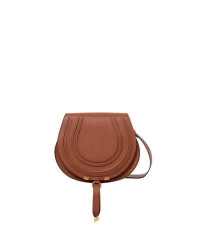 Chloé Women Tan Marcie Small Crossbody Bag In Brown