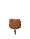 Chloé Marcie Small Crossbody Bag In Grained Calfskin In Brown