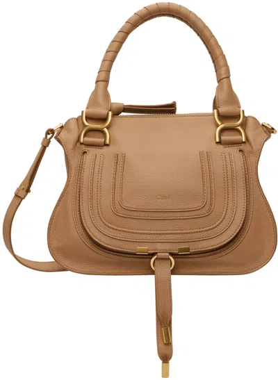 Chloé Chloè Marcie Small Leather Handbag In Nude