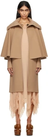 Chloé Tan Wool & Cashmere Coat In 275 Soft Tan