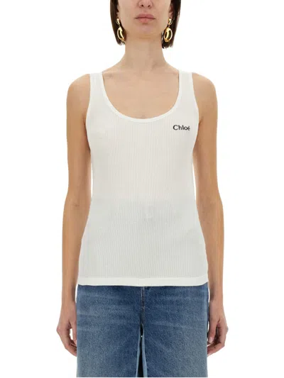 CHLOÉ TANK TOP WITH LOGO