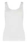 Chloé Tank Top In Cotton Jersey In White