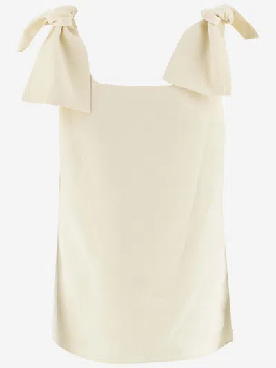 CHLOÉ TANK TOP WITH BOW ON THE STRAPS