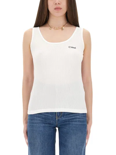CHLOÉ TANK TOP WITH LOGO