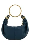 Chloé Tapestry Blue Leather Bracelet Handbag In Teal