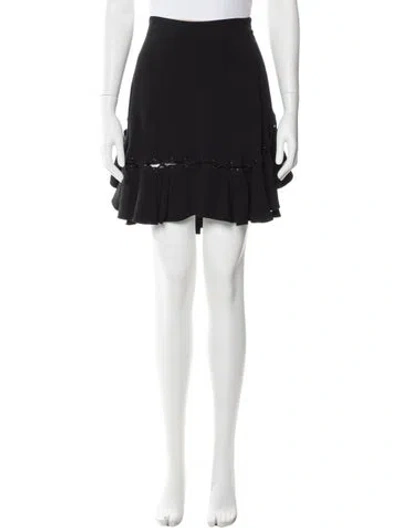 Pre-owned Chloé Tassel Accents Mini Skirt In Black
