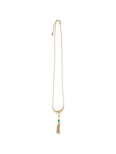 Pre-owned Chloé Tassel Pendant Necklace In Gold
