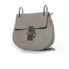Chloé Taupe Leather Drew Bag In Brown