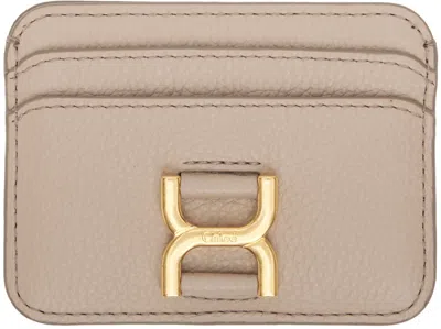 Chloé Taupe Marcie Card Holder In 083 Floral Grey