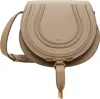 Chloé Taupe Small Marcie Saddle Bag In 20e Boyish Brown