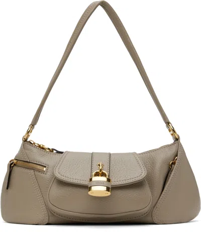 Chloé Taupe 'the 99' Shoulder Bag In 23w Motty Grey