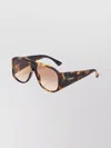 Chloé Teardrop Aviator Sunglasses Tortoiseshell Frame In Brown