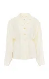 Chloé Technical Silk-blend Taffeta Top In Yellow
