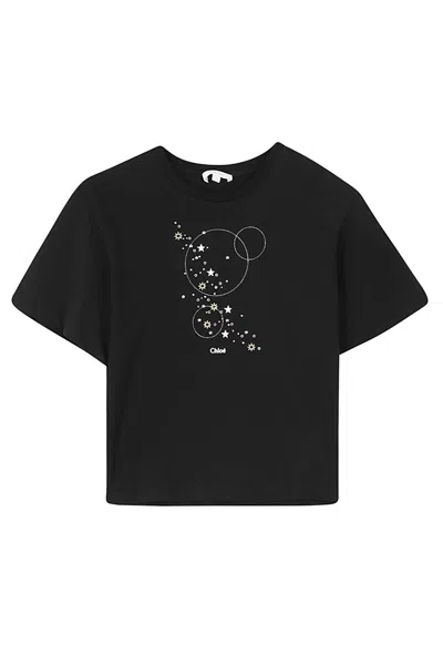 Chloé Kids' Tee Shirt In B Nero
