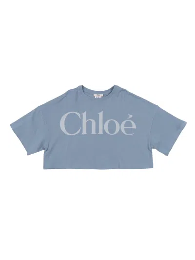 Chloé Kids'  Tee Shirt In Blue