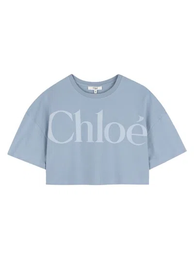 Chloé Tee Shirt In Blue