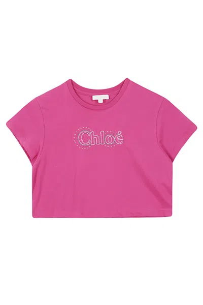 Chloé Kids' Tee Shirt In L Rosa