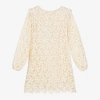 CHLOÉ TEEN GIRLS IVORY FLORAL GUIPURE LACE DRESS