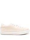 Chloé Telma Leather Sneakers In Neutrals