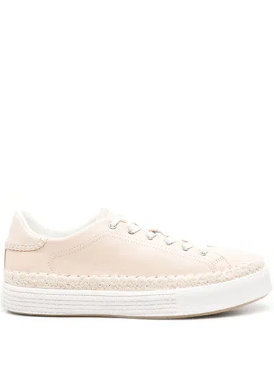 CHLOÉ TELMA LEATHER SNEAKERS