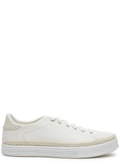 Chloé Chloe Telma Panelled Leather Sneakers In White