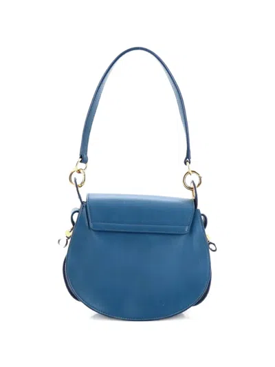 Pre-owned Chloé Tess Bag Leather Small Shoulder Bag In Blue