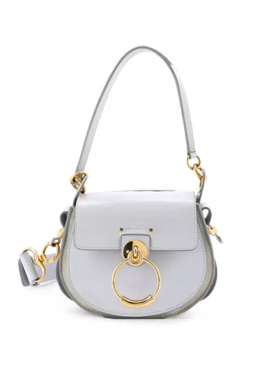 Pre-owned Chloé Tess Bag Leather Small Shoulder Bag In Blue