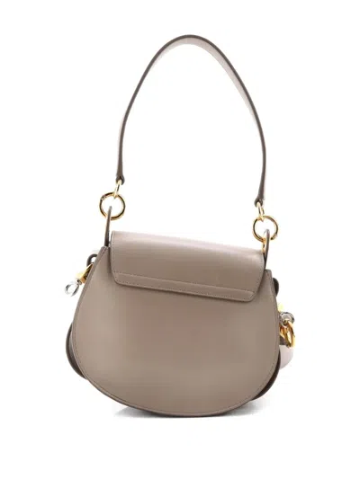 Pre-owned Chloé Tess Bag Leather Small Shoulder Bag In Gray