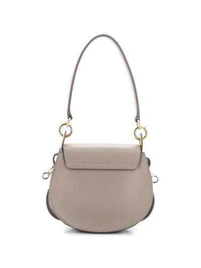 Pre-owned Chloé Tess Bag Leather Small Shoulder Bag In Gray