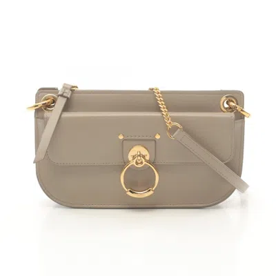 Chloé Chloe Tess Leather Shoulder Bag Beige ModeSens
