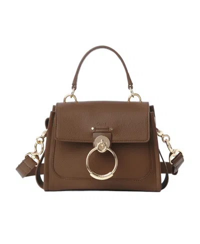 Chloé Tess Mini Shoulder Bag In Brown