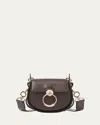Chloé Tess Small Crossbody Bag In Leather In 24x Kohl Brown