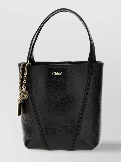 CHLOÉ TEXTURED FINISH TOP HANDLE HANDBAG