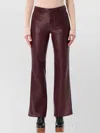 Chloé Textured Leather Trousers Featuring Pockets In Red