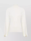 CHLOÉ TEXTURED RIBBED KNIT TOP WITH SLIT SLEEVES