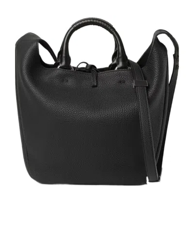 Chloé Textured Shoulder Bag In Black