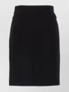 Chloé Textured Wool Skirt With Gold Buttons In Black