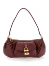 Chloé 'the 99' Bordeaux Shoulder Bag With Padlock In Hammered Leather Woman