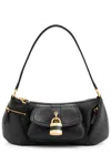 Chloé The 99 Shoulder Bag In Shiny Grained Calfskin In Black