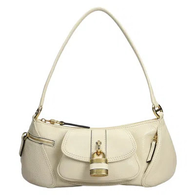 Chloé Chloe The 99 Hand Bag In Beige Leather In Metallic