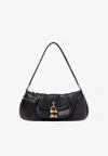 Chloé The 99 Shoulder Bag In Shiny Grained Calfskin In Black