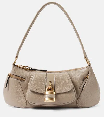 Chloé The 99 Leather Shoulder Bag In Grey