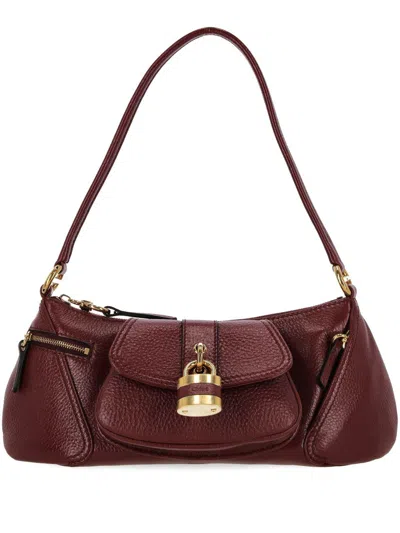 Chloé The 99 Lock Detailed Shoulder Bag In Red