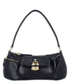 Chloé The 99 Embellished Textured-leather Shoulder Bag In Black