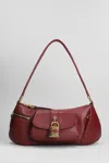 Chloé The 99 Shoulder Bag In Shiny Grained Calfskin In Bordeaux
