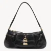 Chloé Chloe The 99 Shoulder Bag In Croco-effect Leather In Black