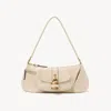 Chloé Sac Porté Épaule The 99 En Cuir Grainé Femme Beige Taille Onesize 100% Cuir De Veau In Beige