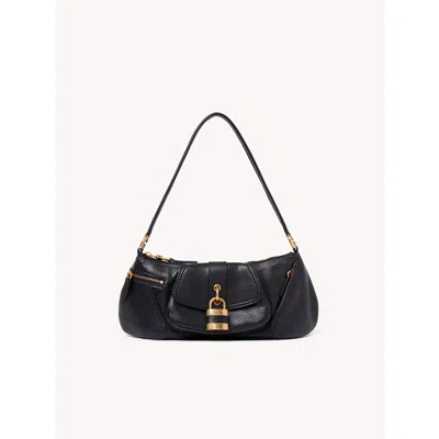 Chloé Chloe The 99 Shoulder Bag In Grained Leather In Black