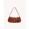 Chloé Chloe The 99 Shoulder Bag In Grained Leather In Brown